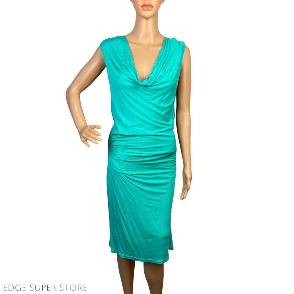 Velvet Graham & Spencer Jersey Scoop Neck Ruched Hem Bodycon Dress Size Small